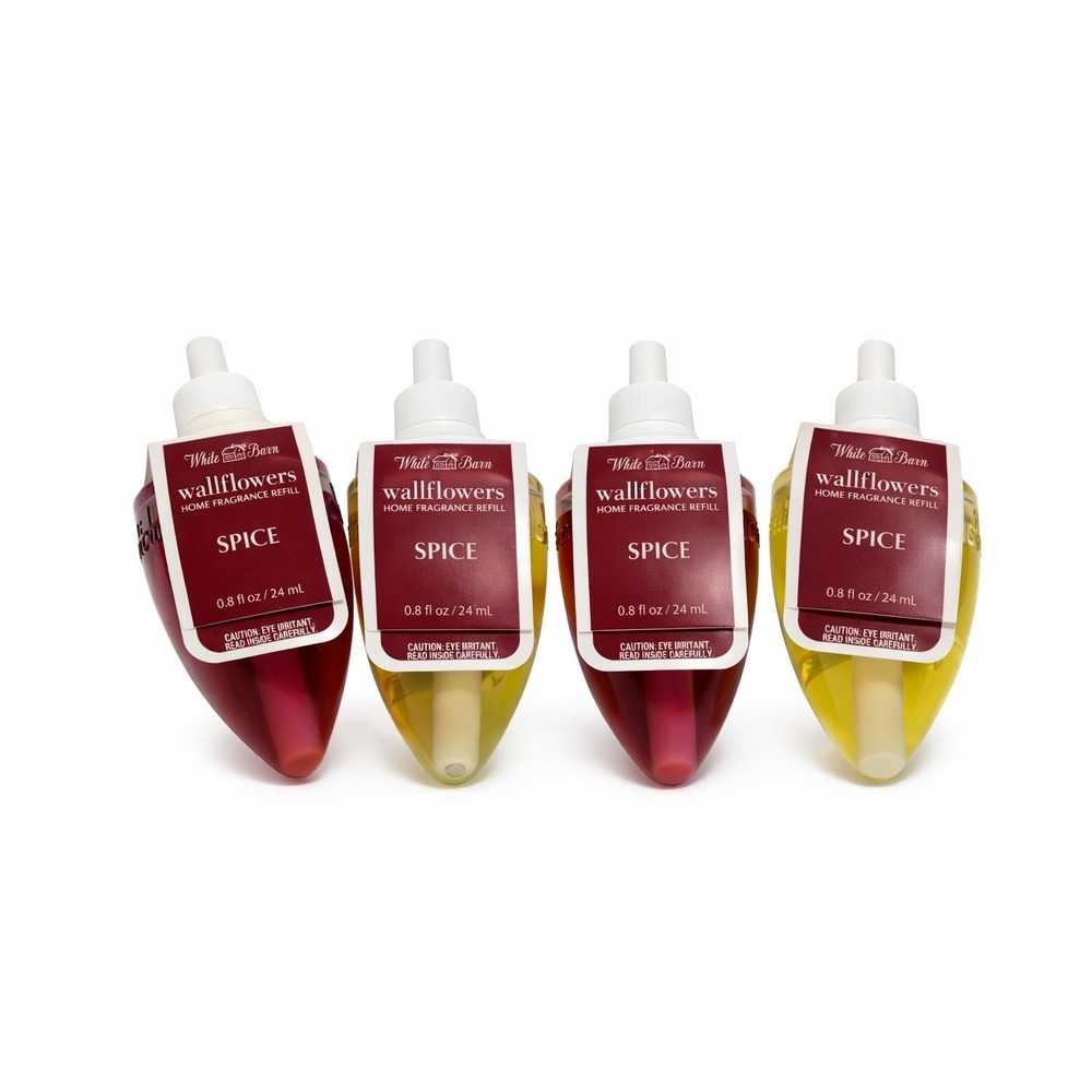 Lot 4 Bath & Body Works SPICE Wallflowers Fragrance Bulbs Slatkin & Co Holiday